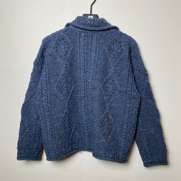 Carraig Donn Aran Irish 100% Wool Cardigan - Picture 7 of 8